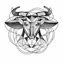 Taurus tattoo design idea