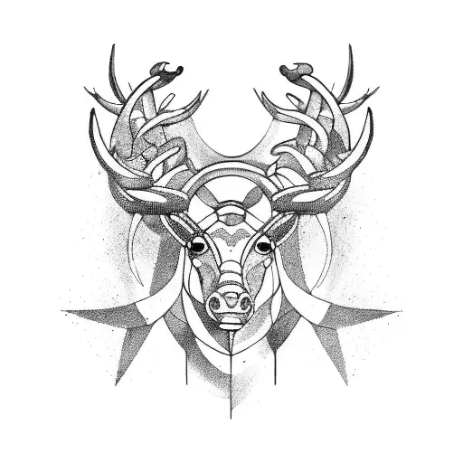 taurus and sagittarius tattoo design idea