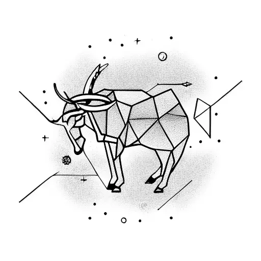 sagittarius and taurus tattoo design idea