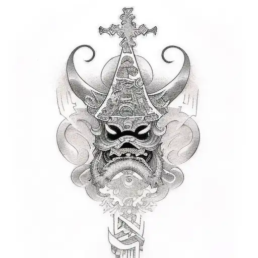 Religious christian tattoo design idea