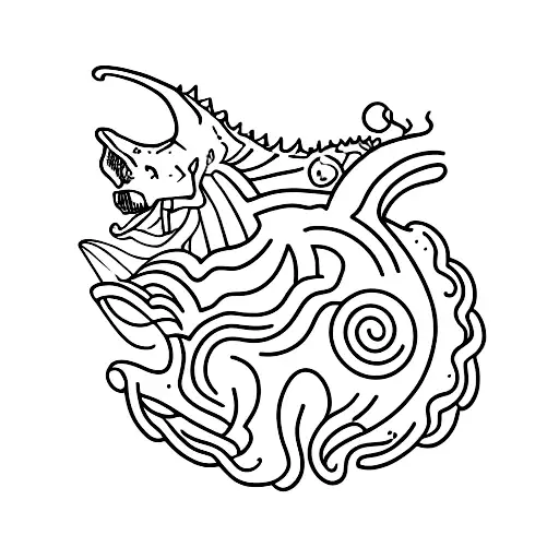 triceratops dinosaur tattoo design idea