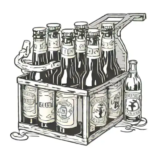 6 pack of beer bottles in carrier replace bottles with artillery shells tattoo design idea