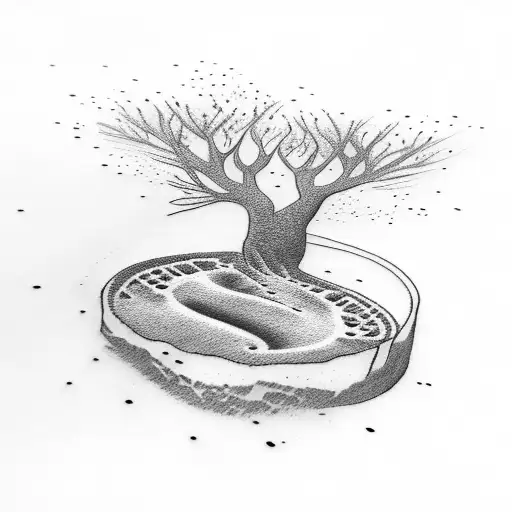 daughter footprint tattoo design idea