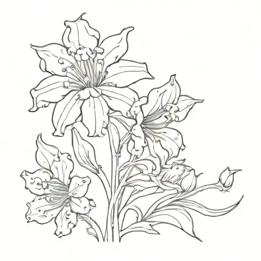 carnation snowdrop autism puzzle piece tattoo design idea