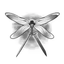 a Nordic sword with dragonfly wings tattoo design idea