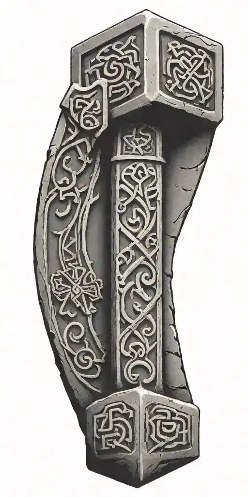 Arm Viking Runes Thors Hammer Tattoo Idea tattoo design idea