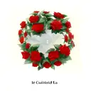 Red camellia tattoo design idea