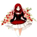 Red camellia tattoo design idea