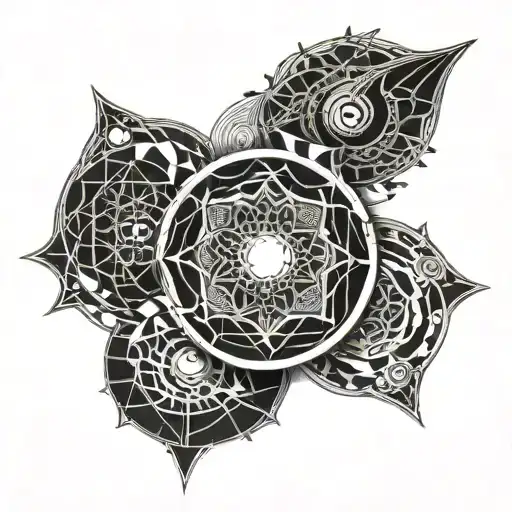 jewerly invert moon Lolith Hecate luna colgante mandala  tattoo design idea