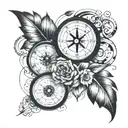 gps coordinates leading tattoo design idea