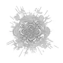 hallucinogenic mushrooms, fractal images, DMT molecule tattoo design idea