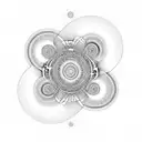 hallucinogenic mushrooms, fractal images, DMT molecule tattoo design idea