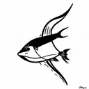 flying fish tattoo design idea