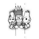 Bart simpson psicopata tattoo design idea