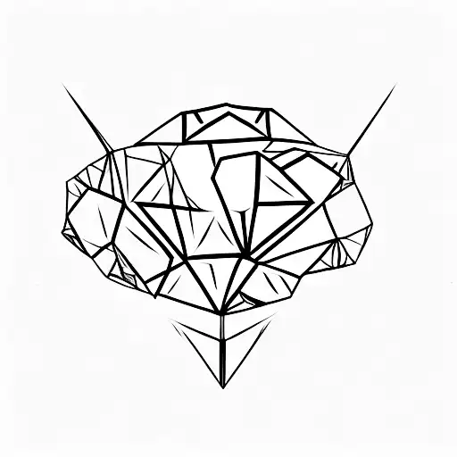 coal turning into a diamond tattoo design idea