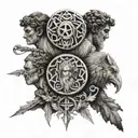 4 symbols of stoicism  tattoo design idea