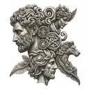 4 symbols of stoicism  tattoo design idea