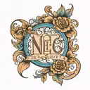 Child name incorporated tattoo design idea