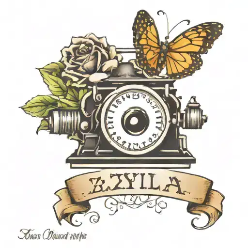 "zayla" in type writer font with "October 10, 1998- July 20, 2021" th...   tattoo design idea