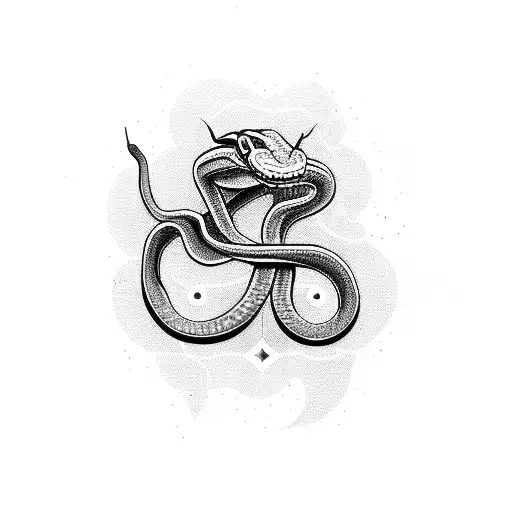 wicked snake  tattoo design idea
