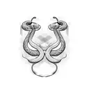 wicked snake  tattoo design idea