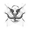 wicked snake  tattoo design idea