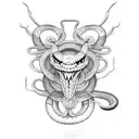 wicked snake  tattoo design idea