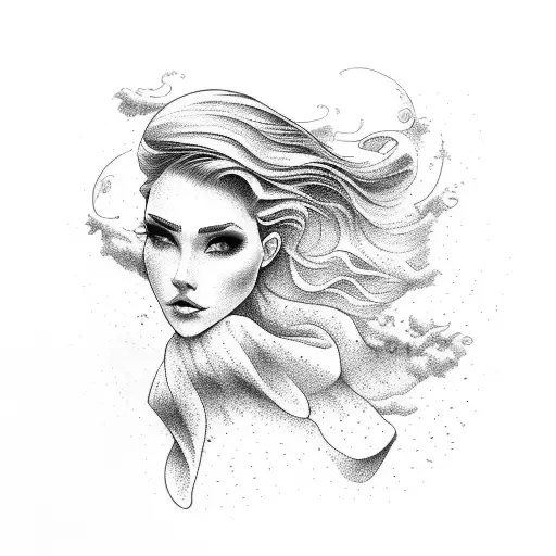 Wave Marina tattoo design idea