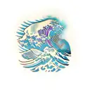 wave marina tattoo design idea