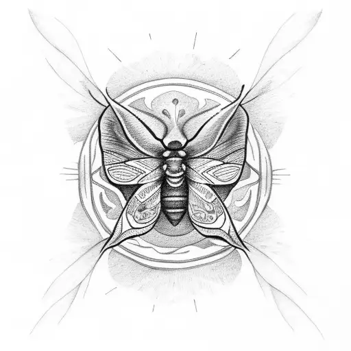 moth in a flame tattoo design idea