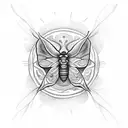 moth in a flame tattoo design idea