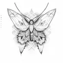 moth in a flame tattoo design idea