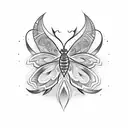 moth in a flame tattoo design idea