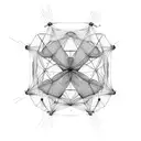 hot air balloon split in 3 parts with hexagons tattoo design idea