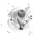 milky way tattoo design idea