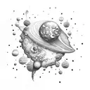 milky way tattoo design idea