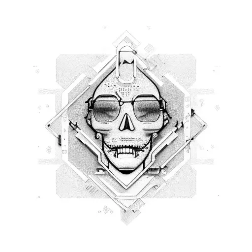 Computer chip with LGBTQ+ symbols tattoo design idea