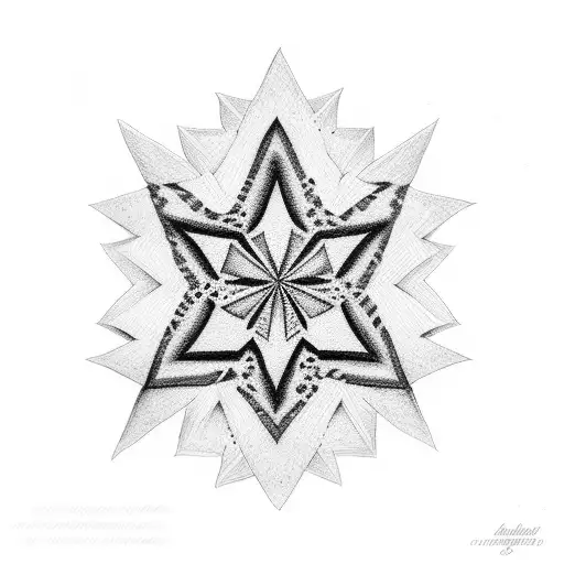Three stars arranged in a unique pattern around a cross tattoo design idea