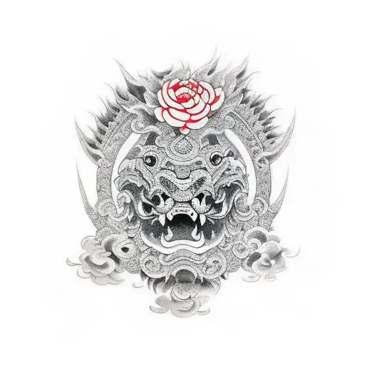 Foo Dog tattoo design idea