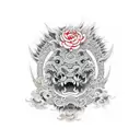 Foo Dog tattoo design idea