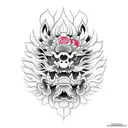 Foo Dog tattoo design idea