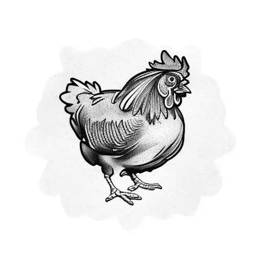 chicken nugget tattoo design idea