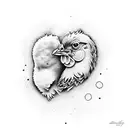 chicken nugget tattoo design idea