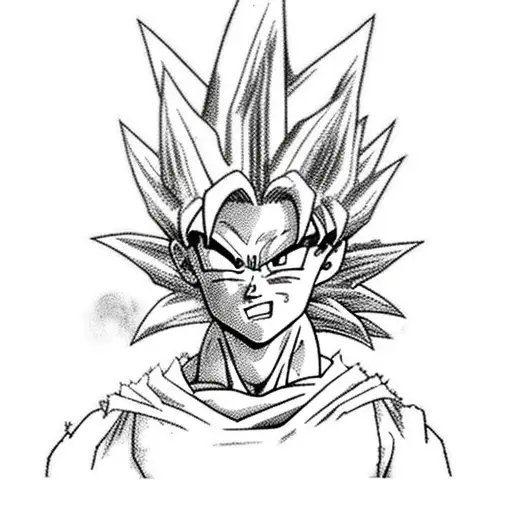 Dragon Ball Z fusion of two iconic characters tattoo design idea