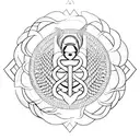 Incorporate a stylized caduceus symbol with subtle Exaltatus Nobilis elements tattoo design idea