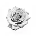 realistic  rose  tattoo design idea