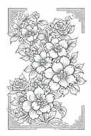 flowers oriental design inspired tattoo design idea