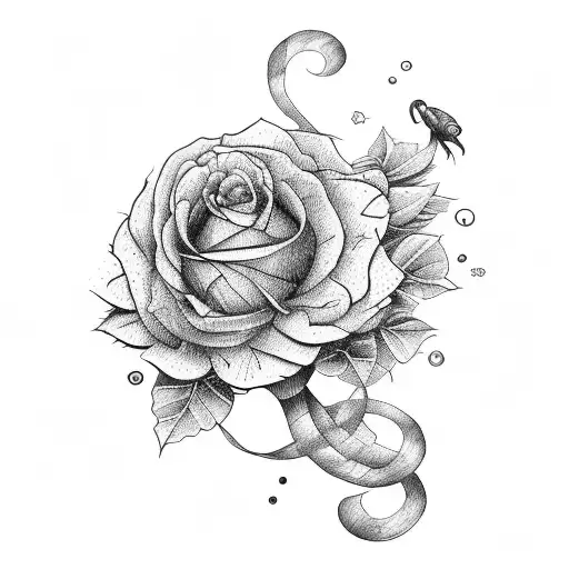 birth month flowers of february, june and october tattoo design idea