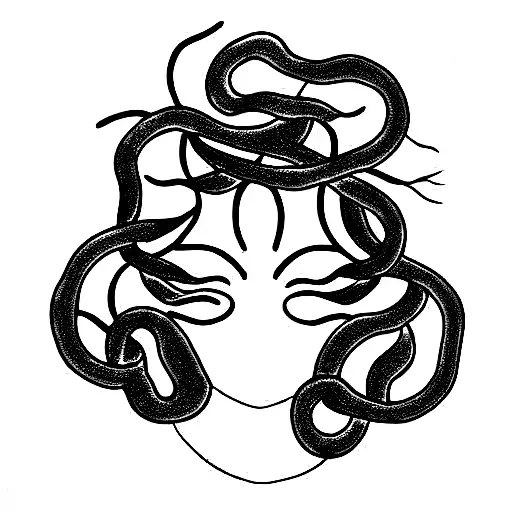 Medusa 2x2 tattoo design idea