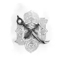 Sword tattoo design idea